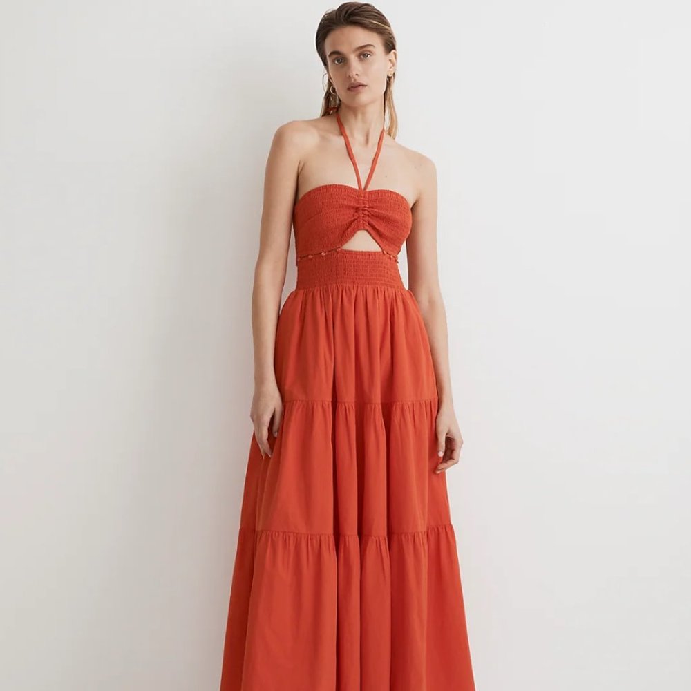 Madewell Modular Halter Midi Dress - NWT